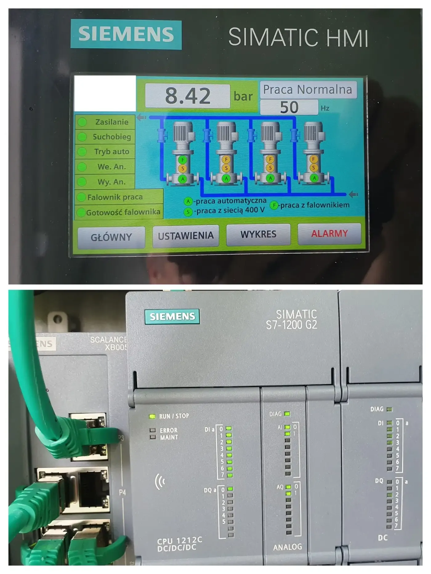 Zestaw hydroforowy z S7-1200 G2